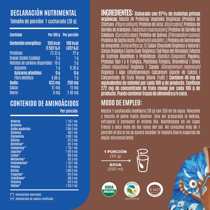 Falcon Protein - Proteína Vegetal Orgánica 1.8kg 60 porciones