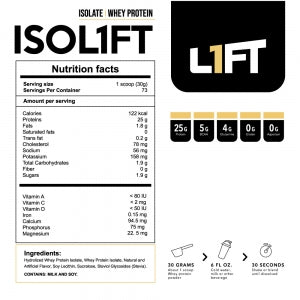 ISOL1FT PREMIUM ISOLATE WHEY PROTEIN - 5 LBs ISOLIFT