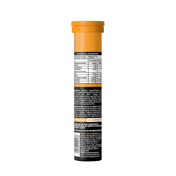 Creatina Monohidratada Seltz Tabletas Efervescentes - 12 tabletas