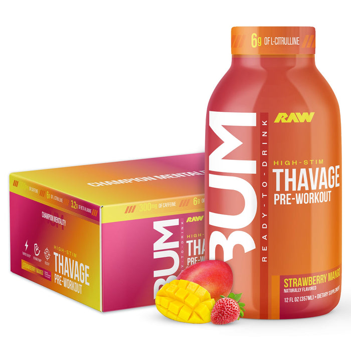 RAW DRINK 12 Oz - 12 Pack Pump No Stim RTD