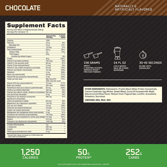 Serious Mass Gainer - 12 lbs