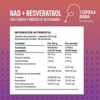 Gummylife NAD + Resveratrol + NR + D-Ribosa - 30 capsulas