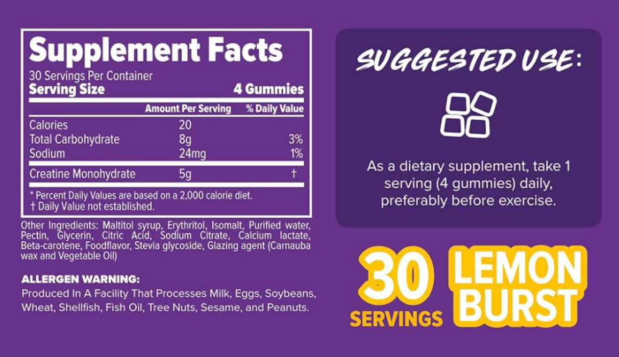 Finaflex Creatine Gummies 120 gomitas