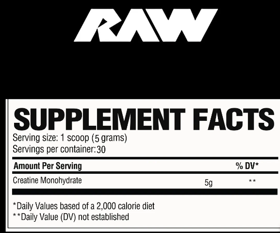 Raw Creatine 100 serv