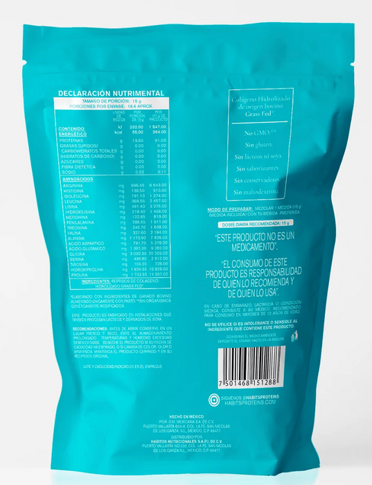 Colageno Hidrolizado - Grass fed 25' gr