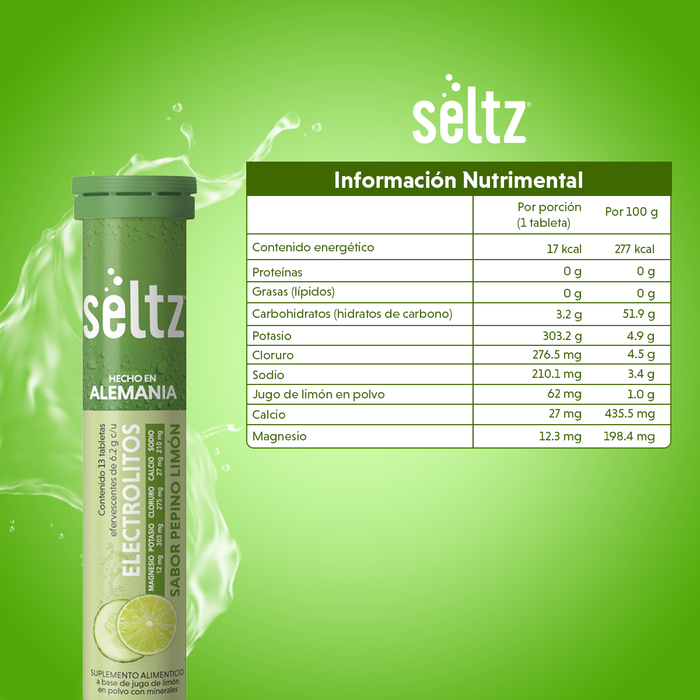 Electrolitos Pepino-limon Seltz Tabletas Efervescentes - 13 tabletas