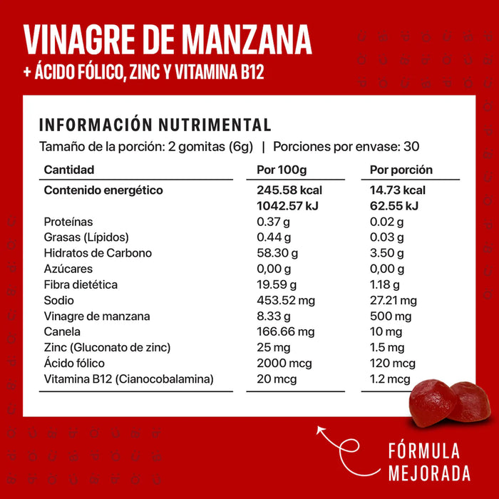 Gummylife Gomitas de Vinagre de Manzana - 60 Gomitas