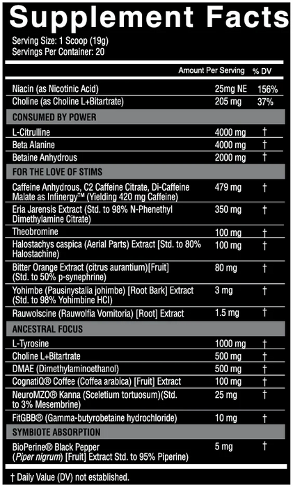 Symbiote High Stim Pre Workout 20 servs