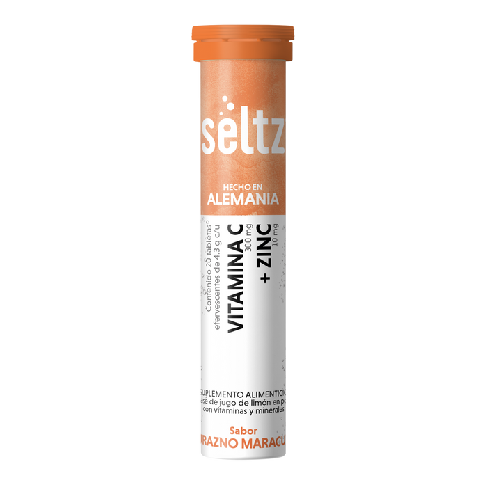 Zinc + Vitamina C Seltz Tabletas Efervescentes - 20 tabletas