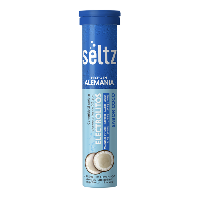 Electrolitos Coco  Seltz Tabletas Efervescentes - 13 tabletas