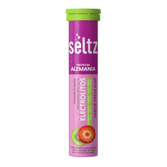 Electrolitos Fresa Kiwi  Seltz Tabletas Efervescentes - 13 tabletas