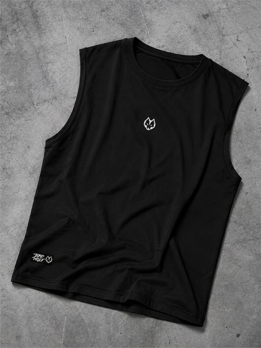 Tank Solid - Negro con Blanco