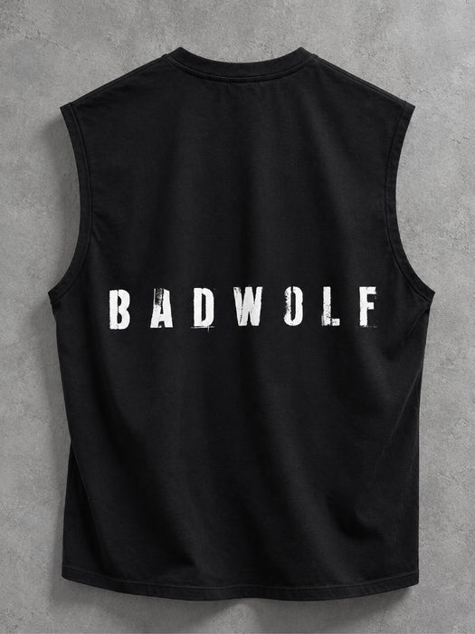 Tank Solid - Negro con Blanco
