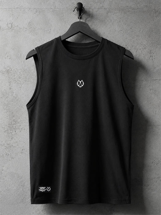 Tank Solid - Negro con Blanco