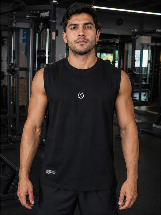 Tank Solid - Negro con Blanco