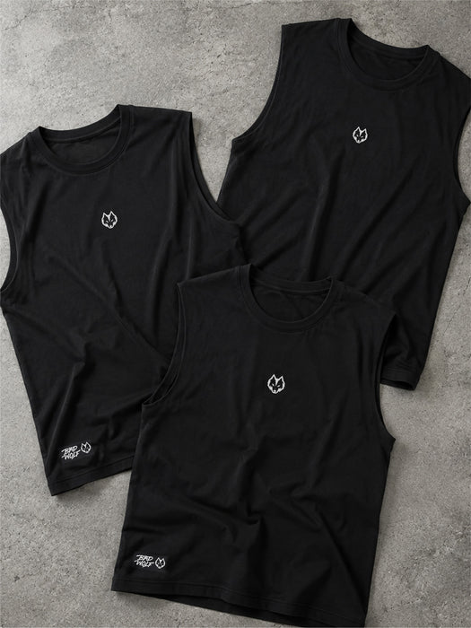 Tank Solid - Negro con Blanco