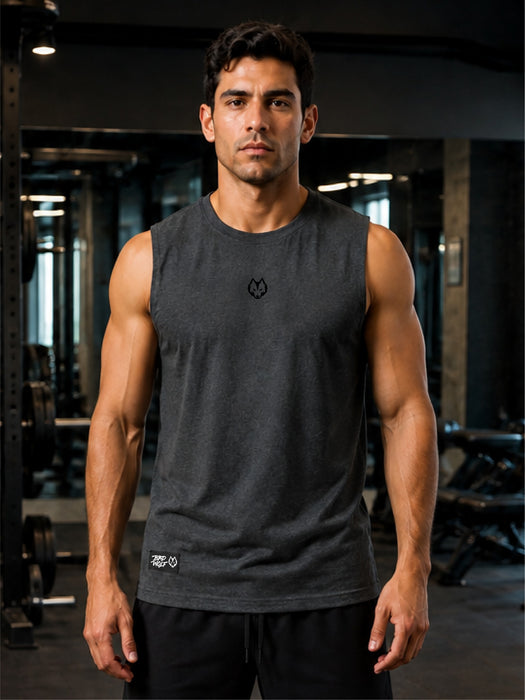 Tank Solid - Gris con Negro