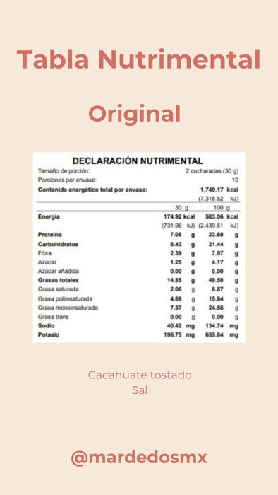 MAR DE DOS - Crema de cacahuate