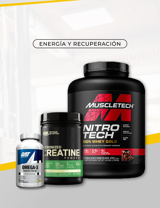 Combo Energia y Recuperacion - Nitro Tech Whey Gold + Creatina ON