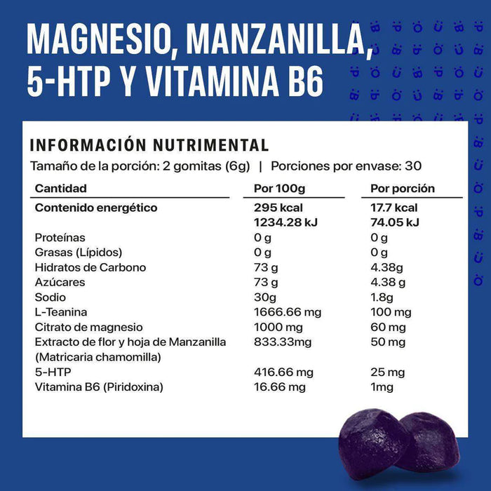 Gummylife Gomitas Zenup — Magnesio, 5-HTP y Manzanilla - 60 gomitas