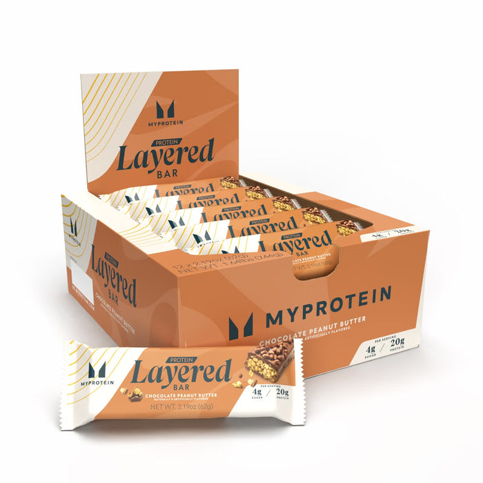 MYPROTEIN Layered Barras de Proteina - Caja 12 piezas