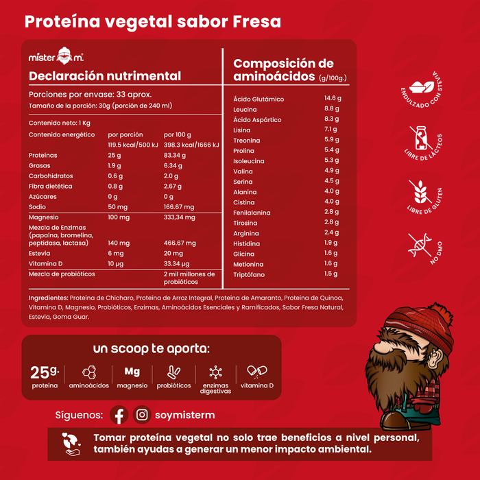 Mister M proteina Vegetal 1Kg