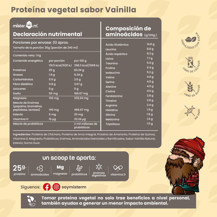 Mister M proteina Vegetal 1Kg
