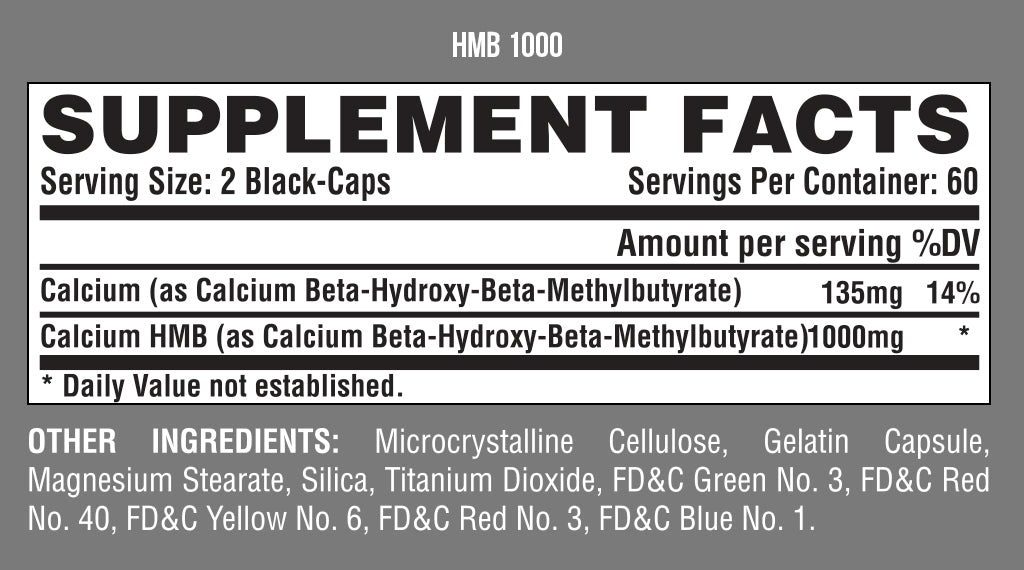 HMB Black 1000 - 120 Caps
