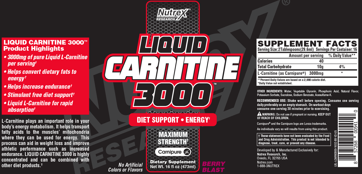 nutrex liquid l carnitine 3000 16oz L-Carnitine 3000, Orange Mango, 15.72 fl oz (465 ml) Nutrex Liquid Carnitine 3000