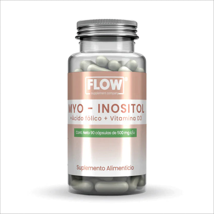 Myo Inositol + Ácido Fólico + Vitamina D3 - 90 cápsulas 500 mg.