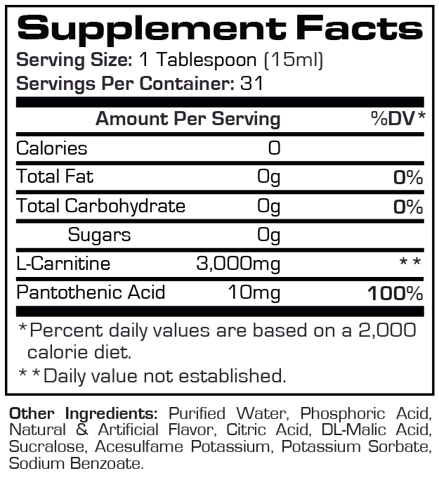 L- carnitina - 3000 mg