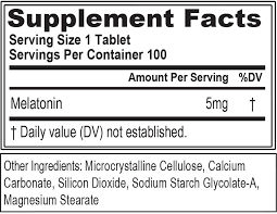 Melatonin 5 mg - 100 tabletas